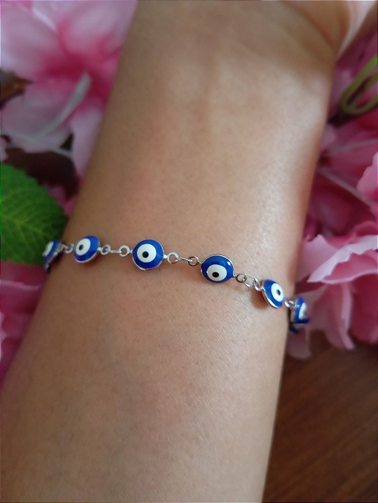 Pulseira Olho Grego Aço