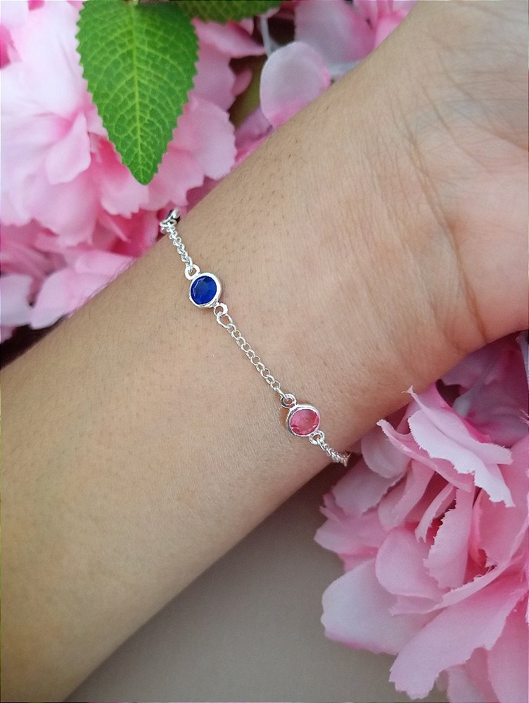 Pulseira Pedras Prata 925