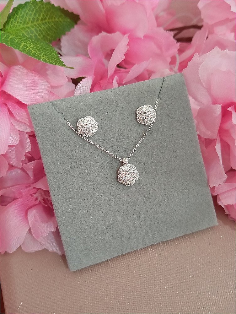 Conjunto Inspiração Cravejado Prata 925