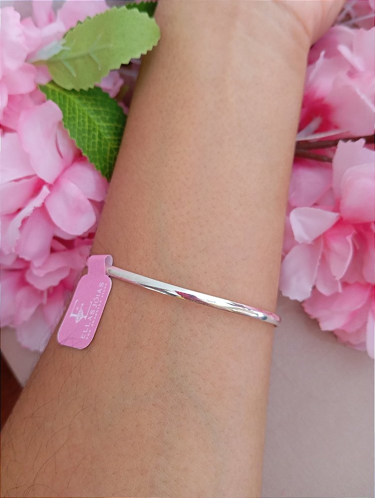 Bracelete Liso 2m Prata 925