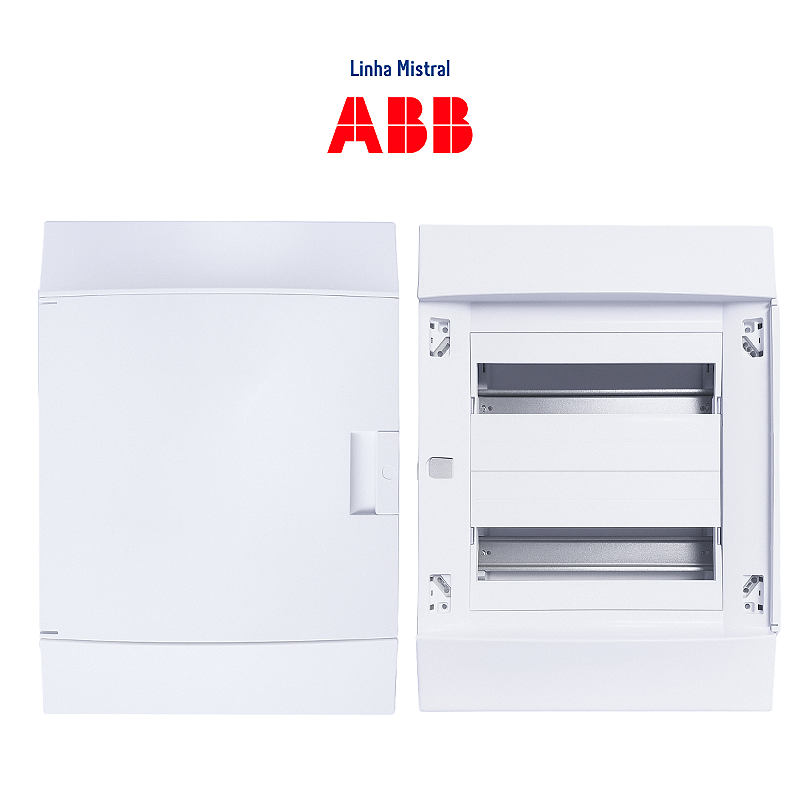 Quadro Distribuição de Disjuntores Emb. Mistral 24 Mód. S/ Barram. T/N ABB