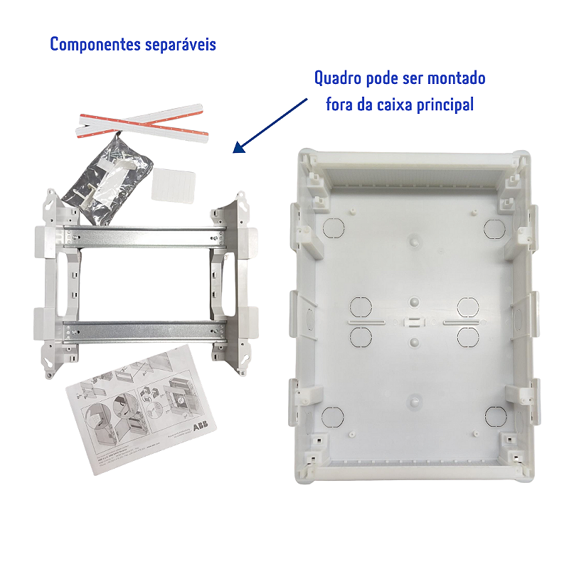 Quadro Distribuição de Disjuntores Emb. Mistral 24 Mód. S/ Barram. T/N ABB