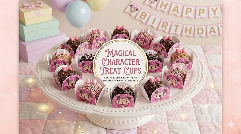 50 Forminhas para Docinhos Minnie Confeiteira