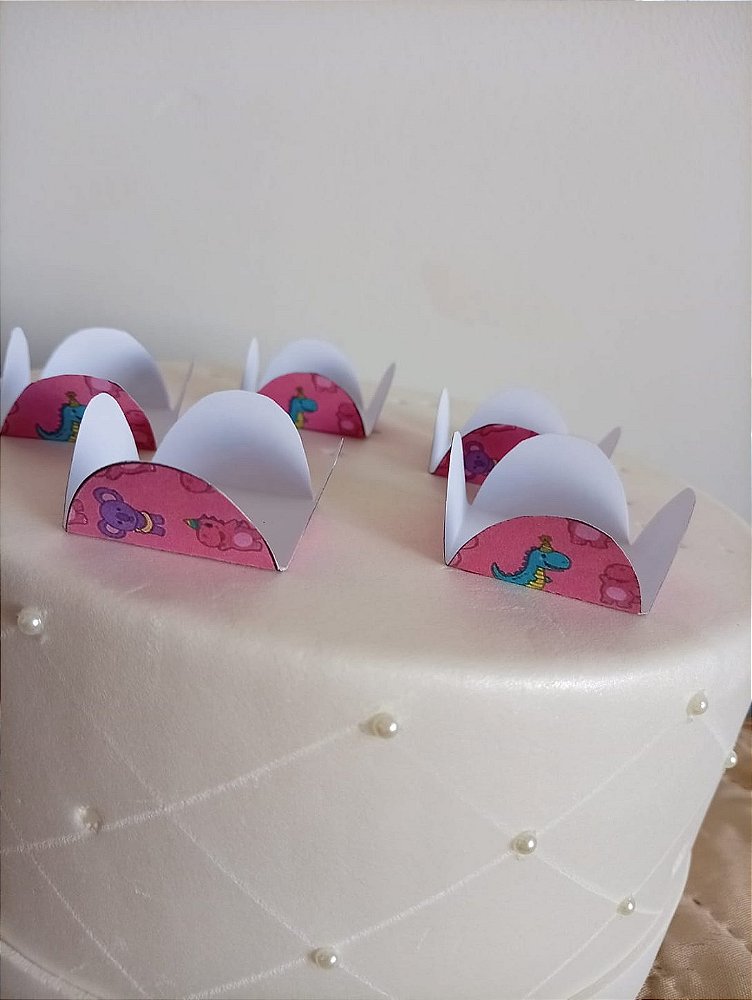 50 Forminhas para Docinhos Baby Tubes Rosa
