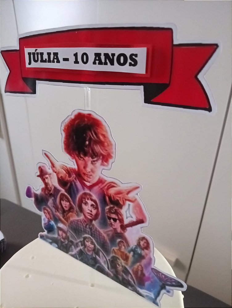Topo de Bolo Stranger Things Personalizado
