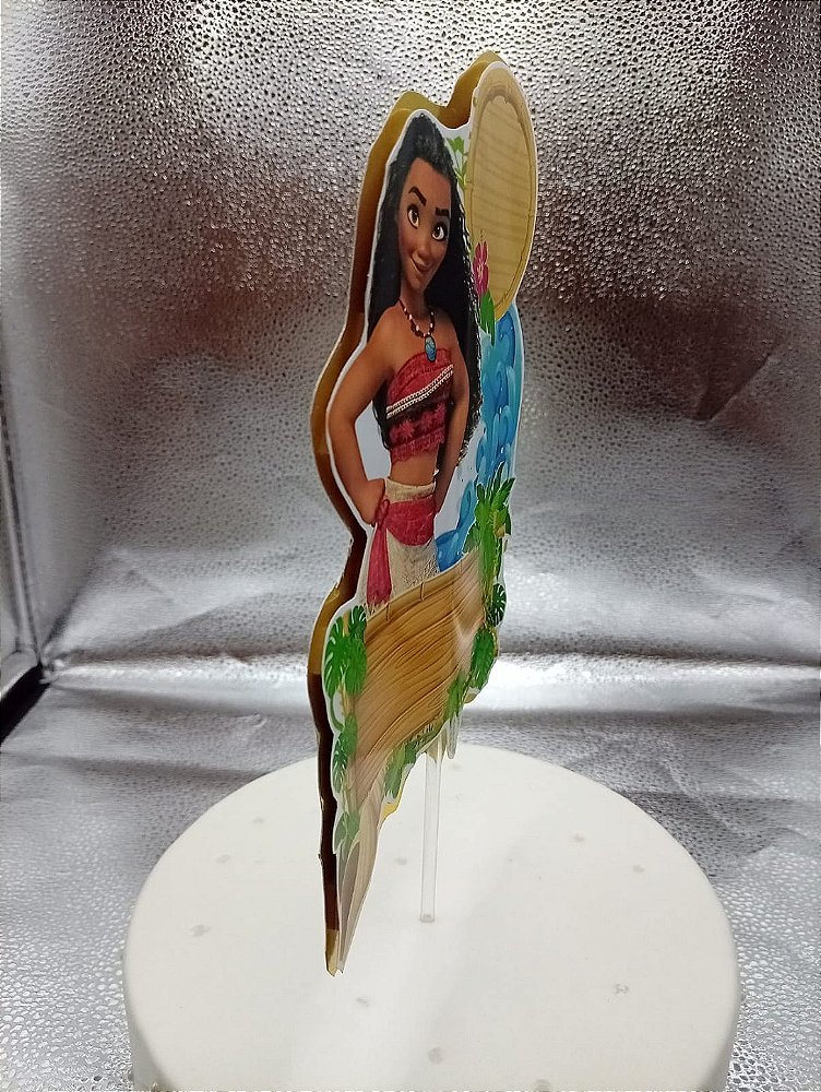 Topo de Bolo Personalizado Moana
