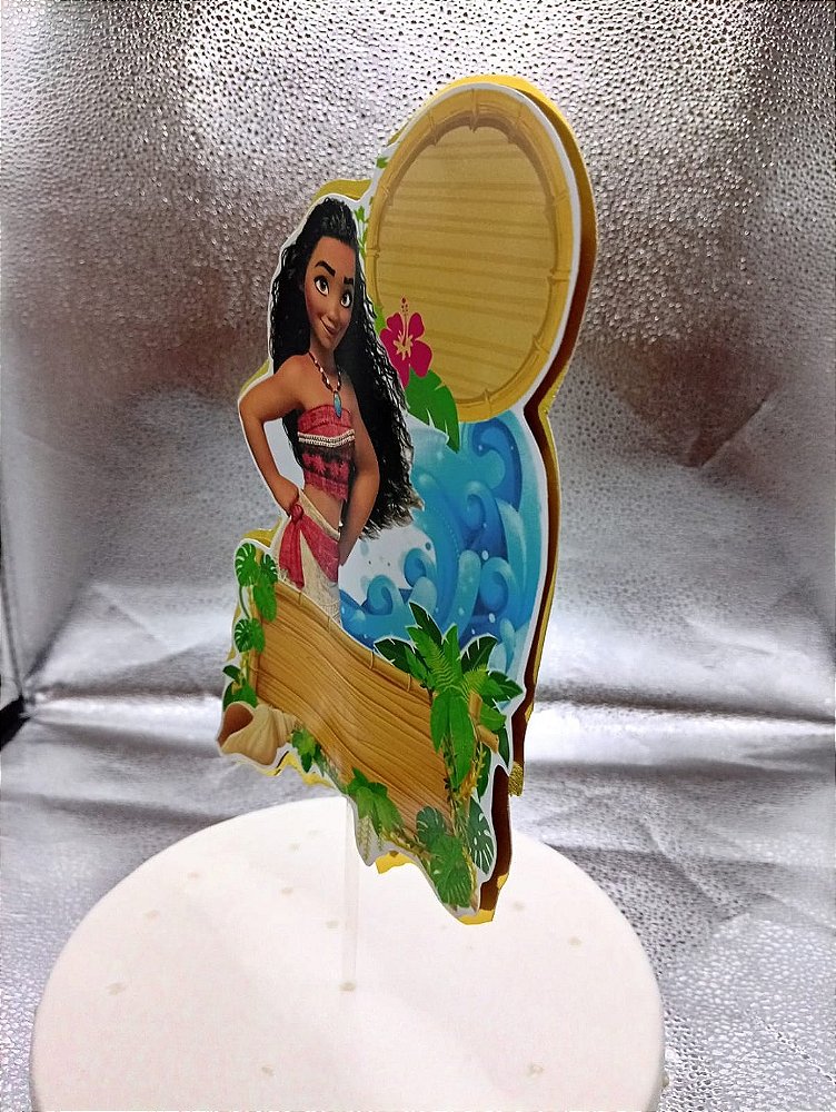 Topo de Bolo Personalizado Moana