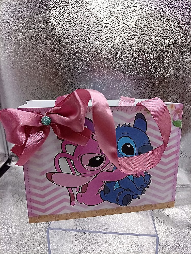 Kit 10 Sacolinhas Surpresa Stitch e Angel