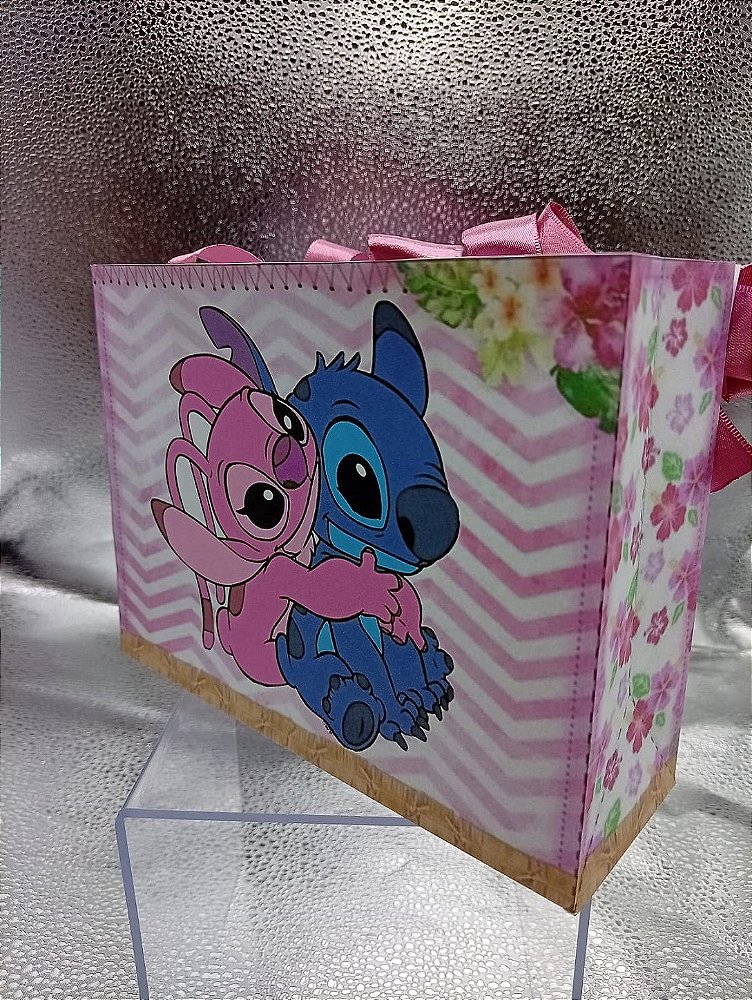 Kit 10 Sacolinhas Surpresa Stitch e Angel