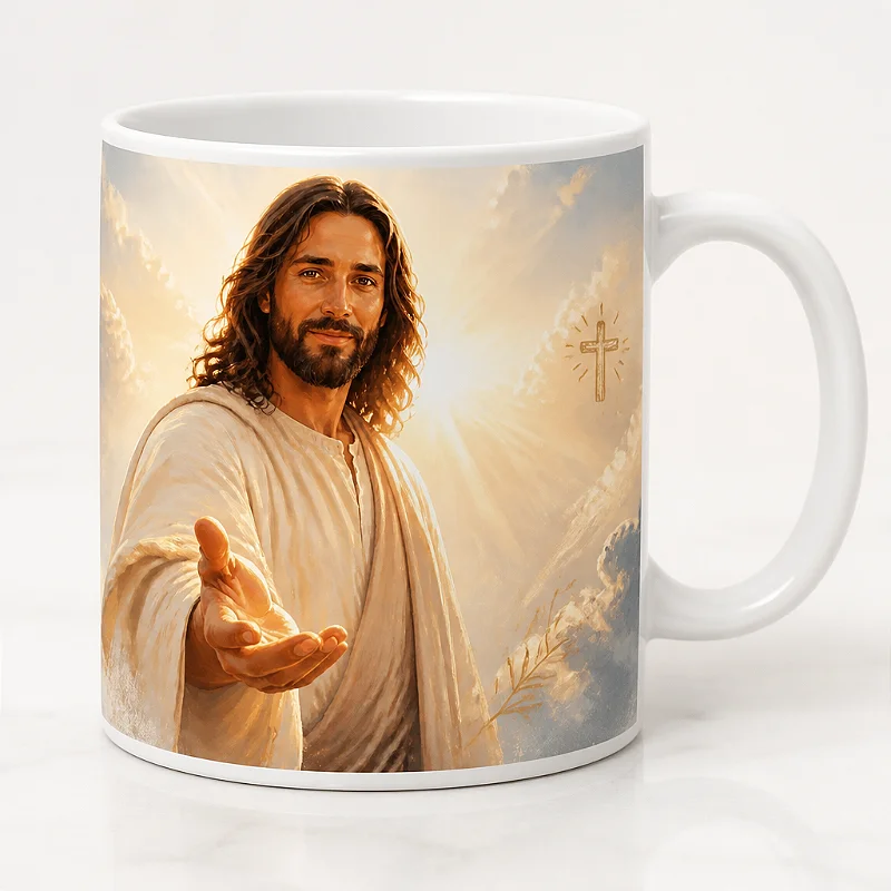 Caneca de Porcelana Devoção Cristã - 350ml