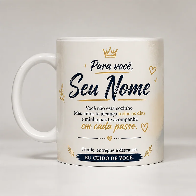 Caneca de Porcelana Devoção Cristã - 350ml