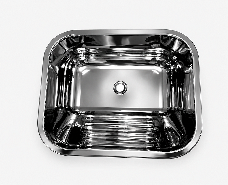 Tanque de Lavanderia em Aço Inox 304 50x40cm — Sobrepor ou Embutir com Válvula e Sifão