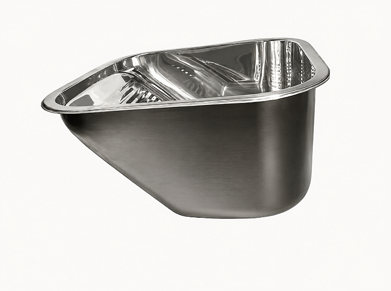 Tanque de Lavanderia em Aço Inox 304 40x34x18cm — Sobrepor ou Embutir com Válvula e Sifão