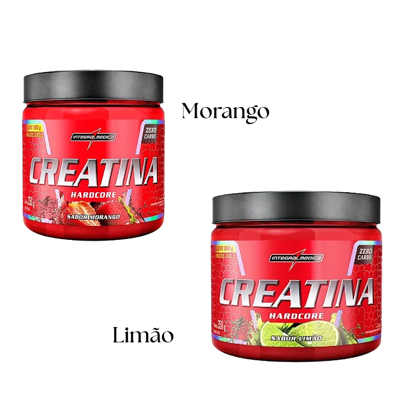 Creatina Hardcore 300g Com Sabor - Integral Médica