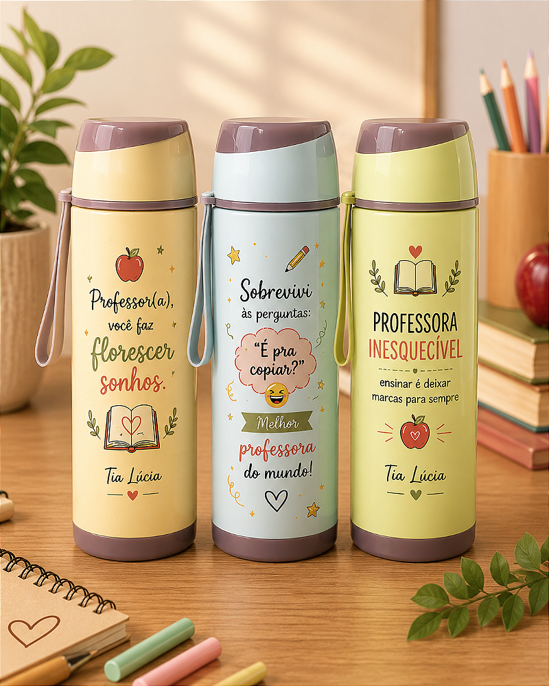 Garrafa de Vidro Ecoline 500ml Personalizada