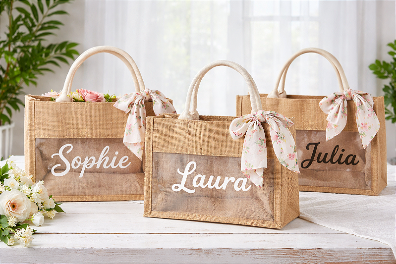 Sacola Personalizada Estilo Juta Grande