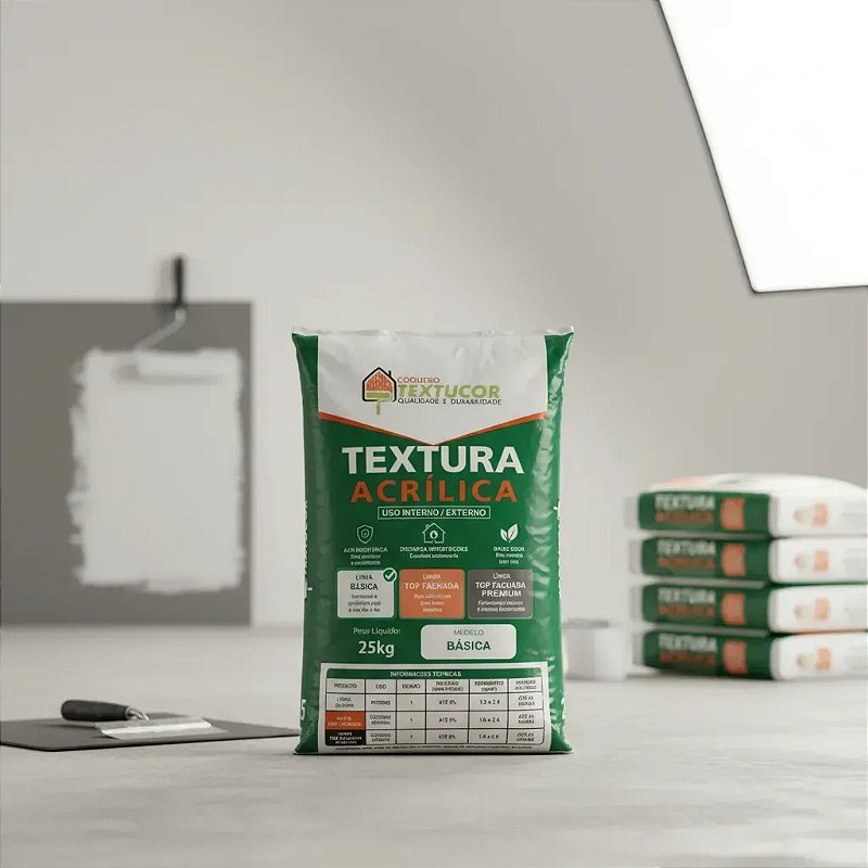 Textura Acrílica Básica 25kg - Textucor - Uso Interno