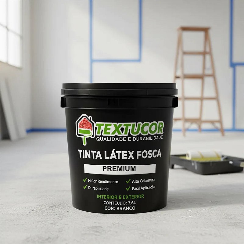 Tinta Acrílica Látex Fosca Premium 3,6l - Textucor - Uso Interno E Externo