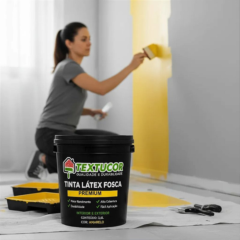 Tinta Acrílica Látex Fosca Premium 3,6l - Textucor - Uso Interno E Externo