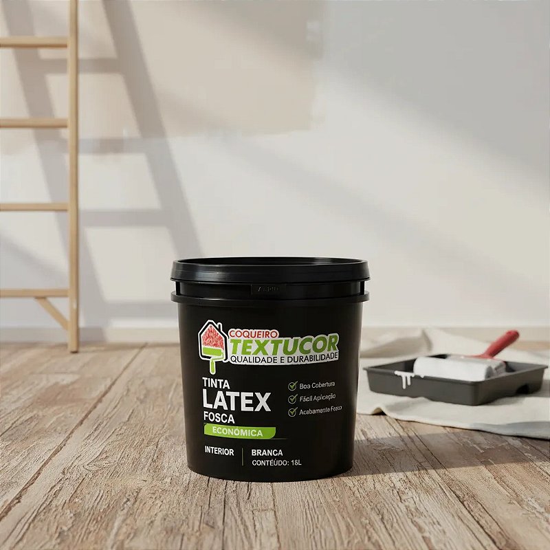 Textucor Tinta Látex Fosca Económica 18l Branco Uso Interno