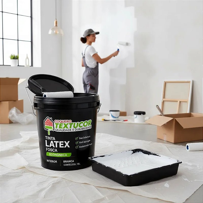 Textucor Tinta Látex Fosca Económica 18l Branco Uso Interno