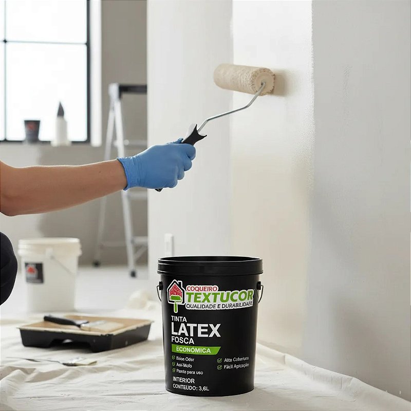 Textucor Tinta Látex Fosca Económica 3,6l Branco Uso Interno