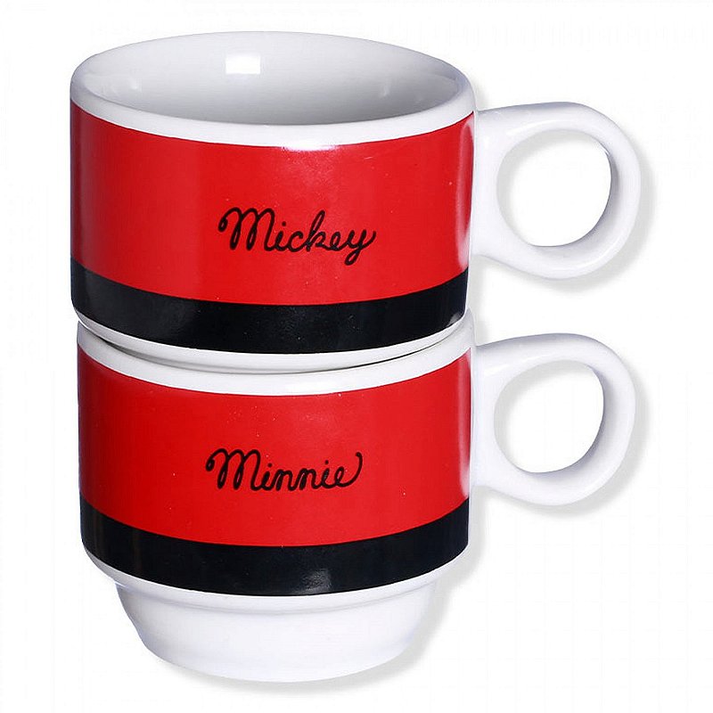 Kit 2 Xícaras Empilháveis - Mickey e Minnie
