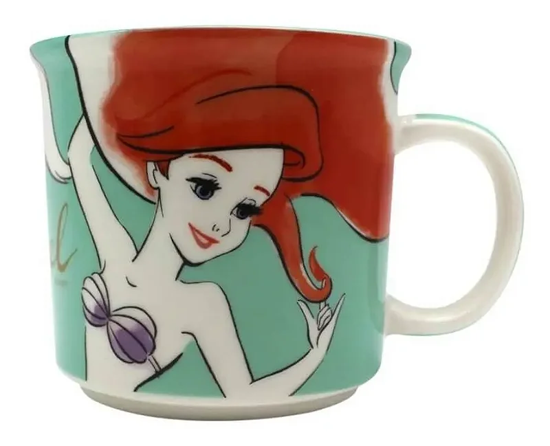 Caneca Tom Ariel Aqua - Princesas