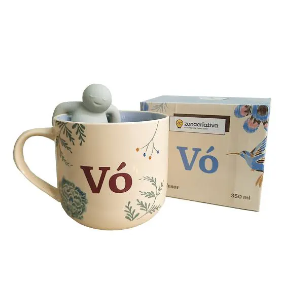 Caneca com Infusor - Bordados de Vó