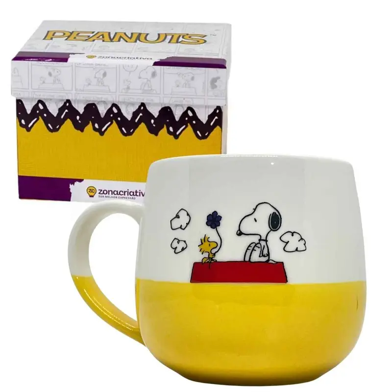 Caneca Maggie Amarela - Snoopy