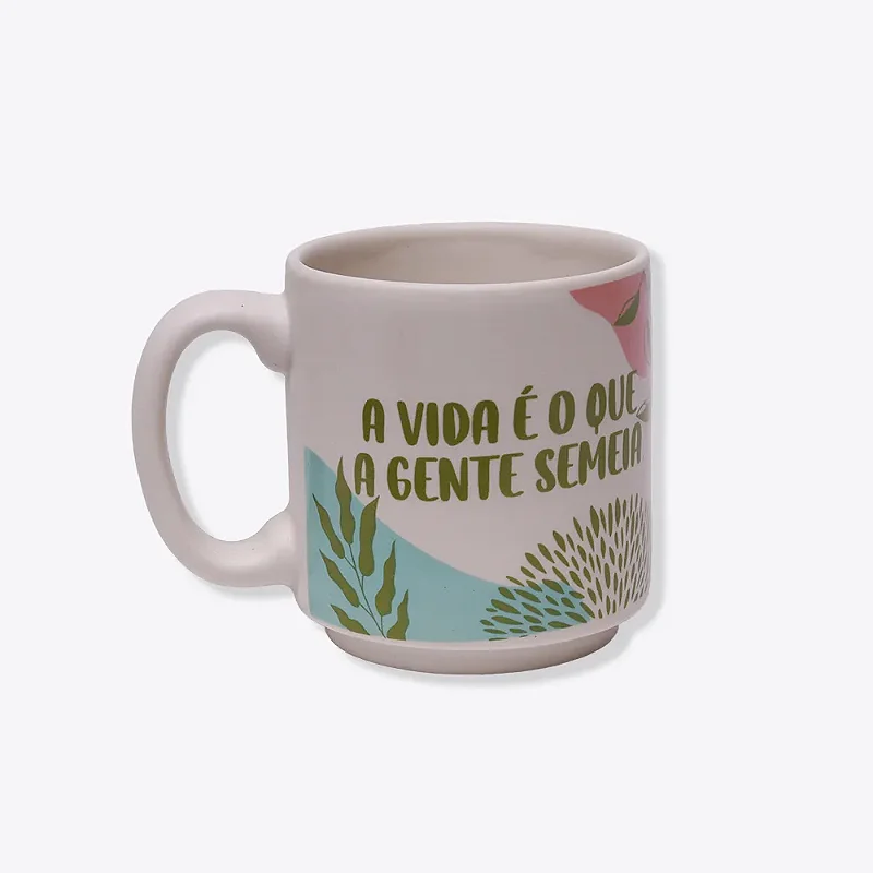 Caneca Mini Tina Jardinagem - Semeie Amor
