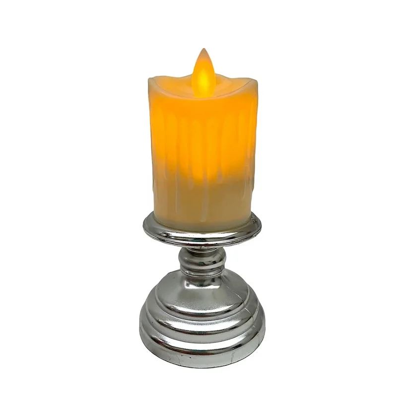 Vela de Led - Castiçal Prata Pequena