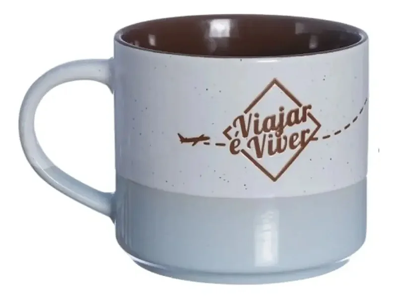 Caneca Stone Viajar é Viver