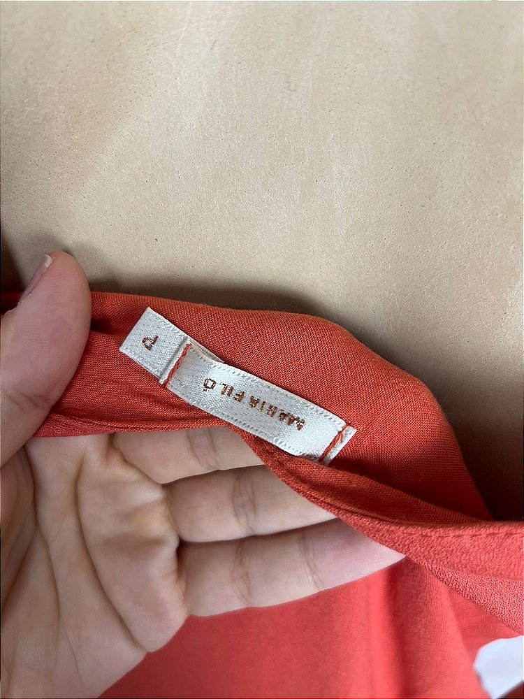 Vestido Maria Filó em Viscose Laranja