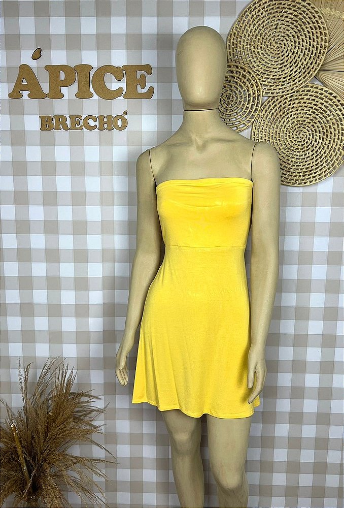 Vestido Tubinho Forever 21 Amarelo G
