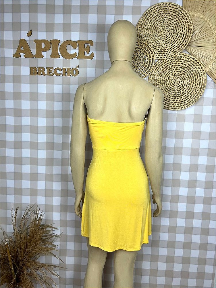 Vestido Tubinho Forever 21 Amarelo G