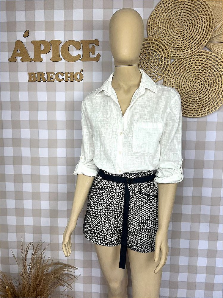 Shorts Talienk Estampado Tamanho 36