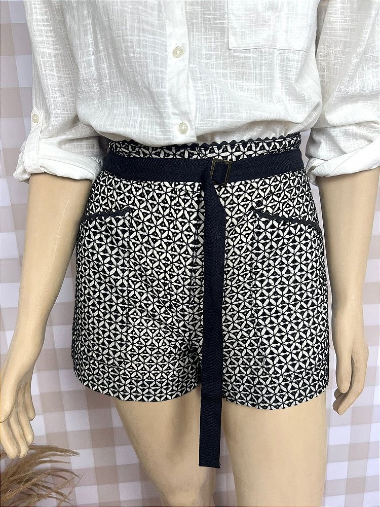 Shorts Talienk Estampado Tamanho 36