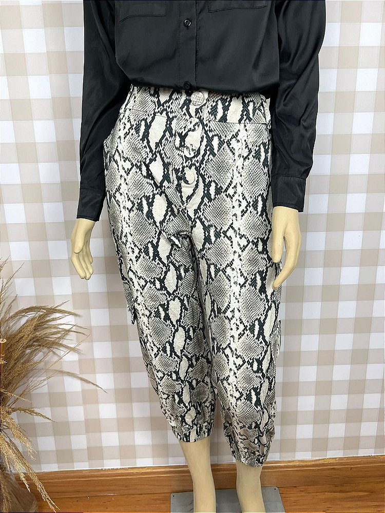 Calça Cruise Estampa Animal Print Size 40