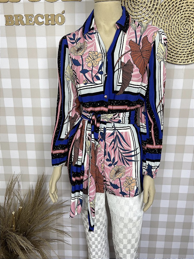 Camisa Chemise Mamo Estampado Tamanho 40