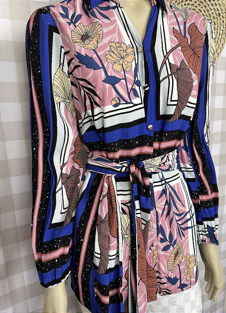 Camisa Chemise Mamo Estampado Tamanho 40