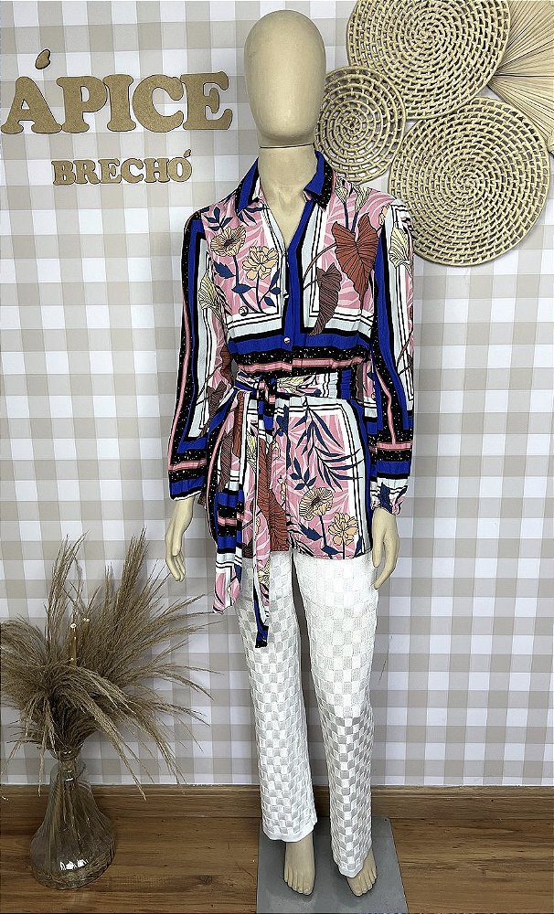 Camisa Chemise Mamo Estampado Tamanho 40