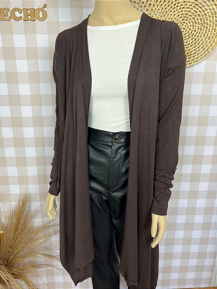 Cardigan Marrom Feminino Tamanho M
