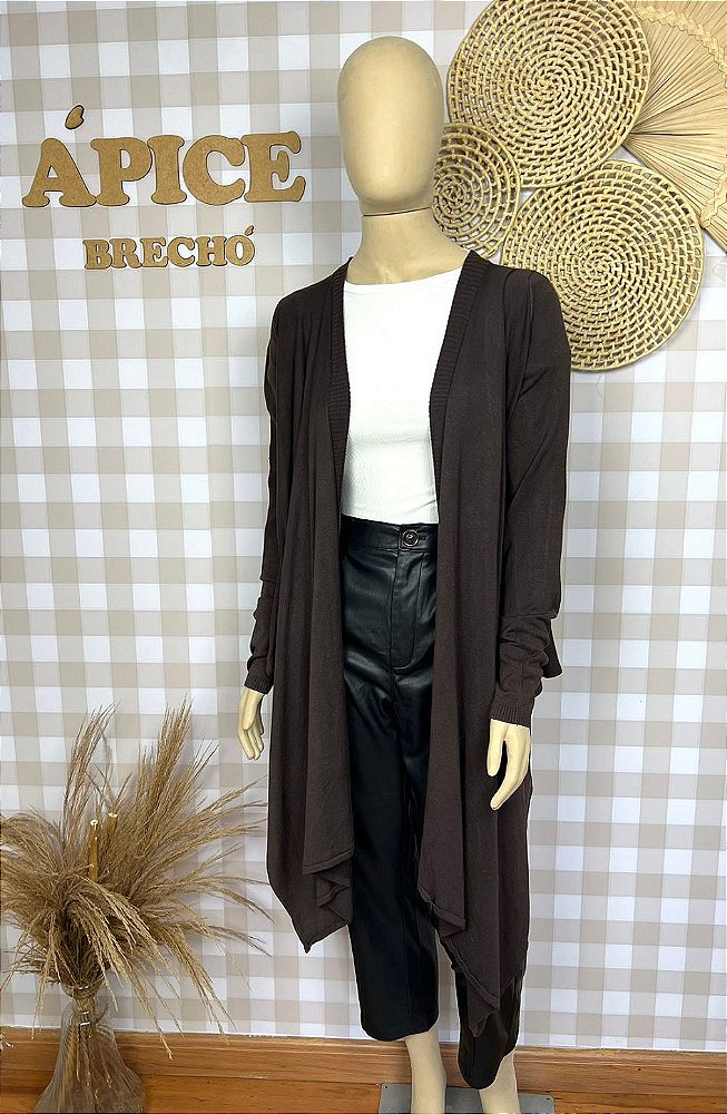 Cardigan Marrom Feminino Tamanho M