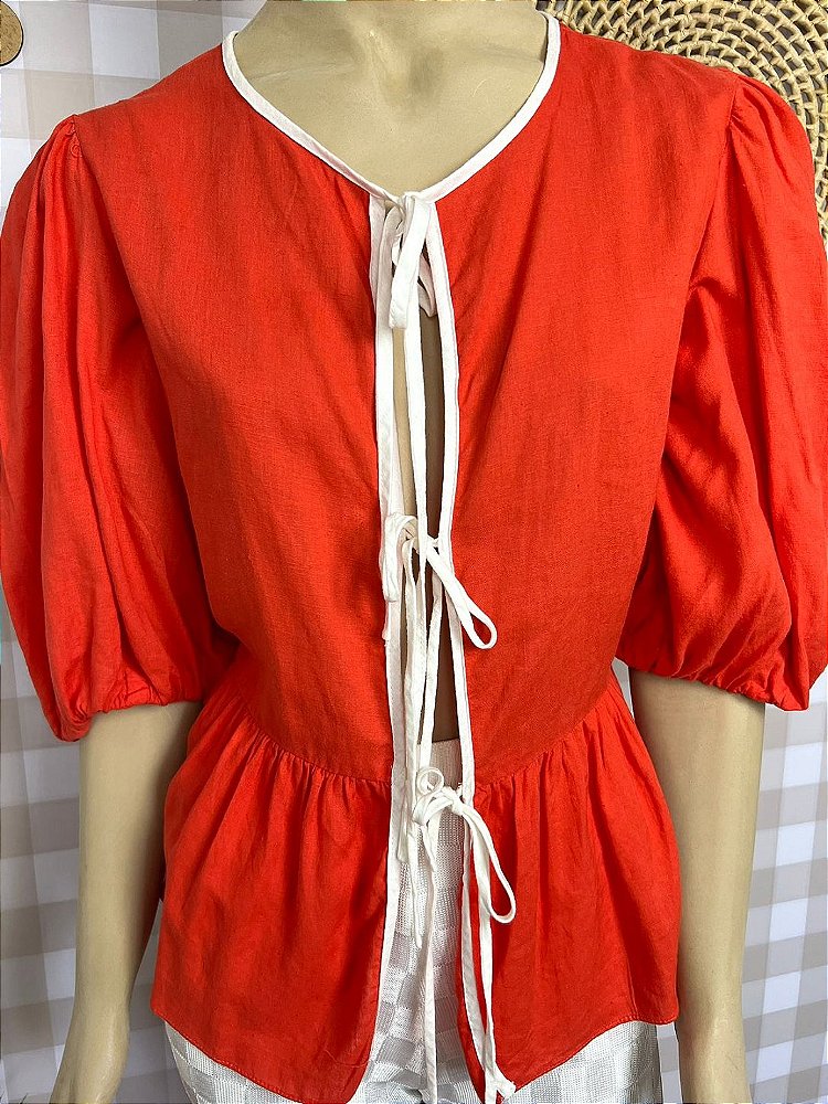Blusa Laranja Feminina Dress G