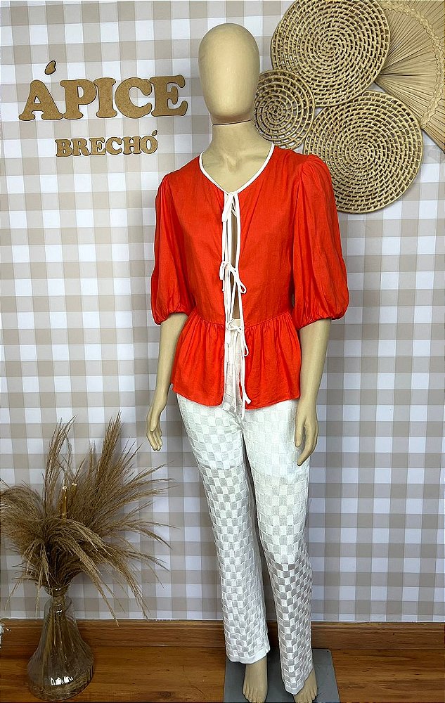 Blusa Laranja Feminina Dress G