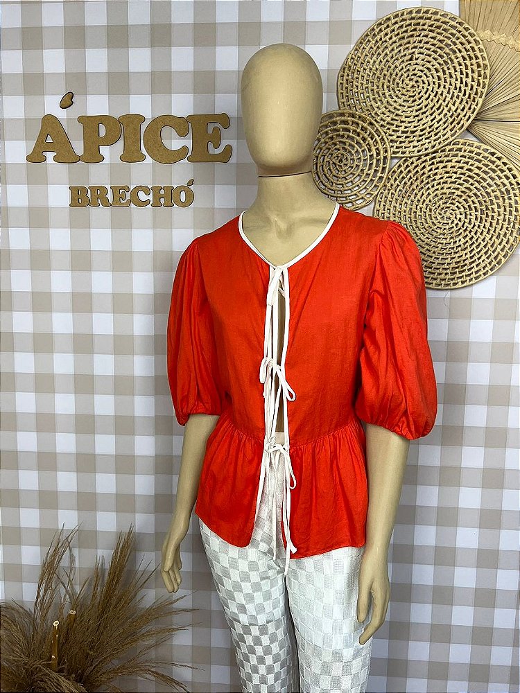 Blusa Laranja Feminina Dress G