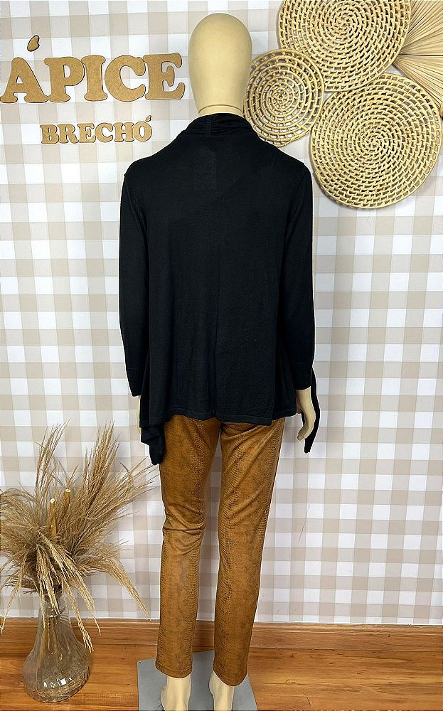 Cardigan Feminino Preto White Tamanho M
