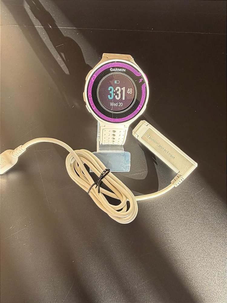 Relógio - Garmin Forerunner 220 - Branco/Lilas (USADO)