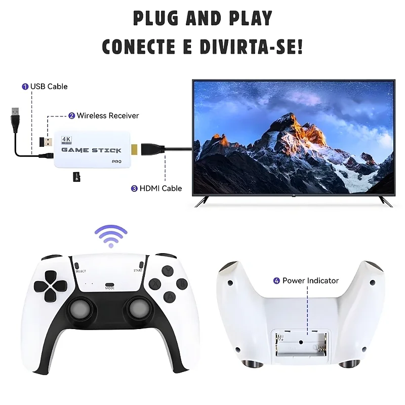 Game Stick Blulory Wireless 2.4G 4K